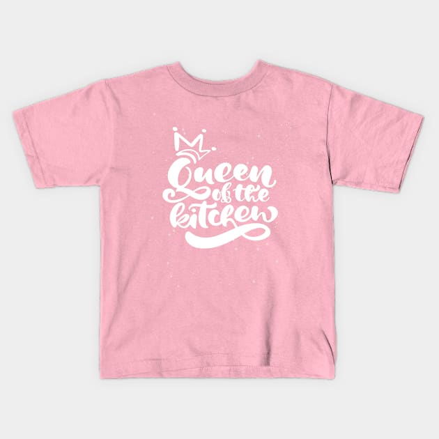 Queen of the Kitchen Kids T-Shirt by Craft and Crumbles